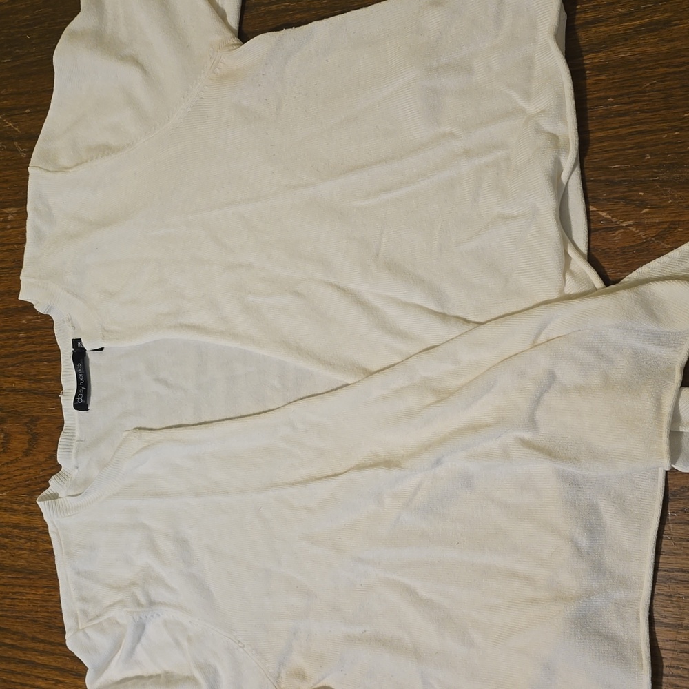 DAISY FUENTES WOMEN'S White SWEATER SZ 1XL